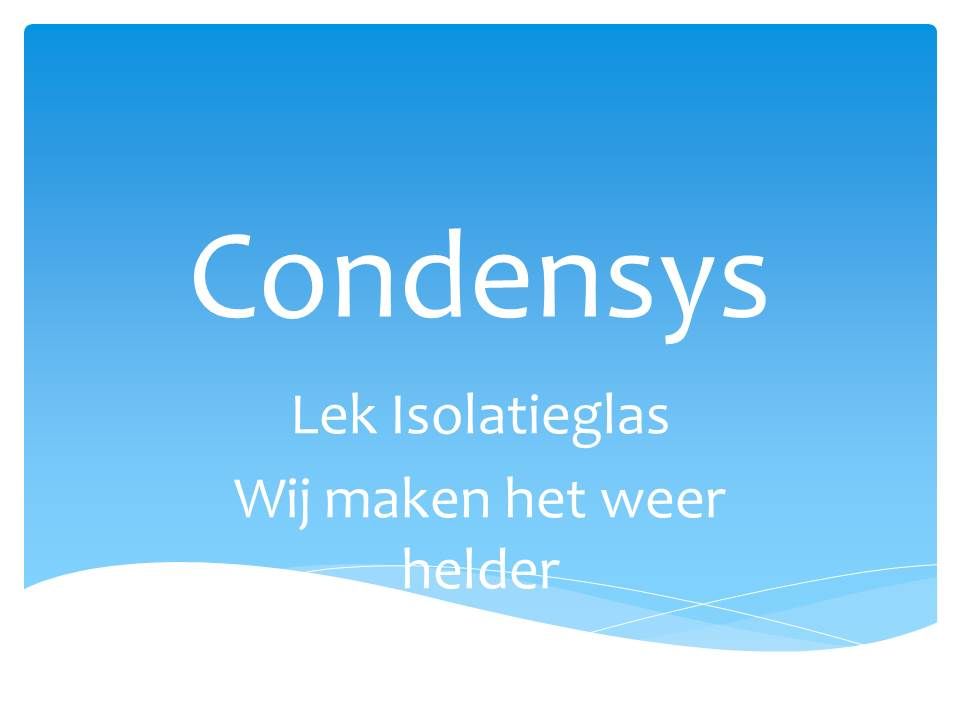 Hoe werkt condensys